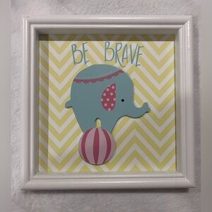 Nursery wall hanging be brave 12x12.